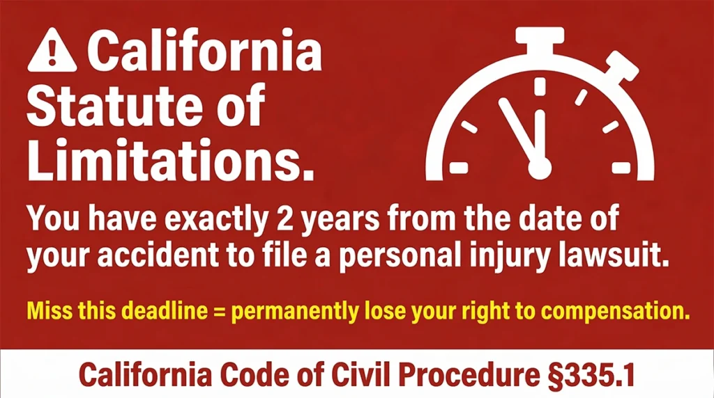 california car accident claim statute of limitations