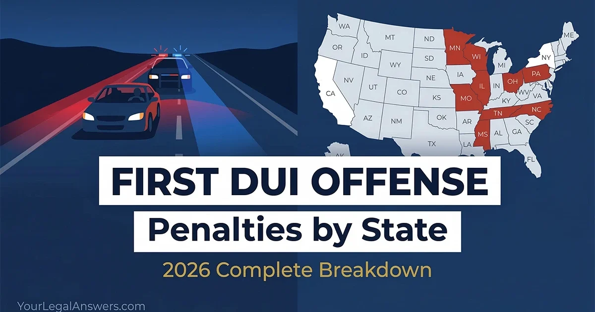 First DUI Offense Penalties by State — 2026 Complete Breakdown